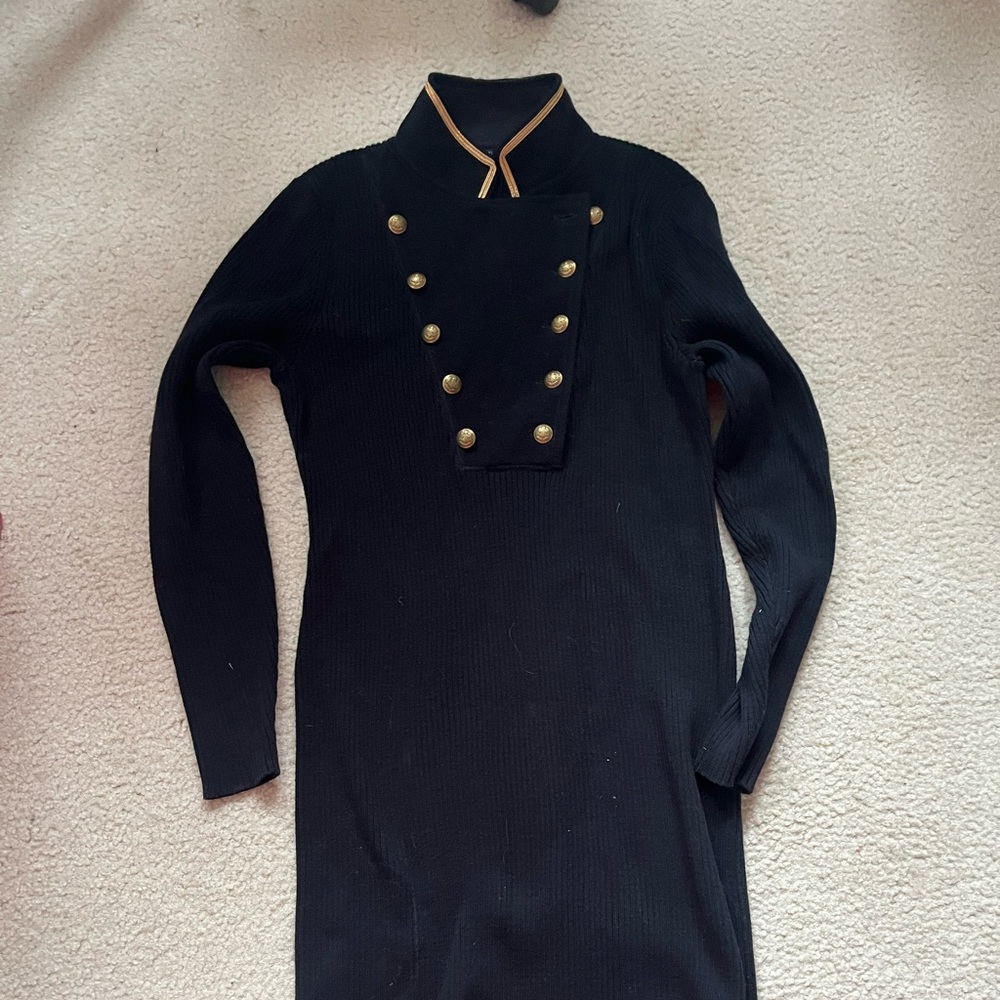 Lauren Ralph Lauren Black Dress with Gold Accents
